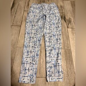 Lilly Pulitzer Luxletic golf pants Blue and White Pants
